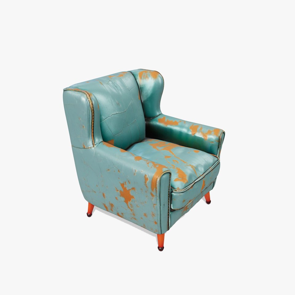 Vintage Turquoise Armchair model pack
